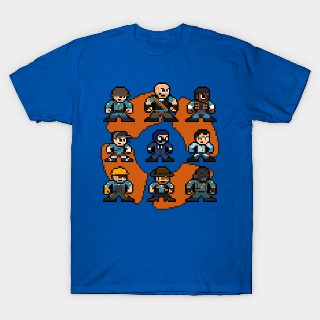 Team Fortress 2 Blue Team-TF2 8bit Pixel Art T-Shirt by 8-BitHero